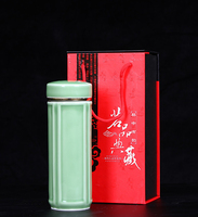 养生带盖【家居保温杯定制】-礼盒陶瓷保温杯订制