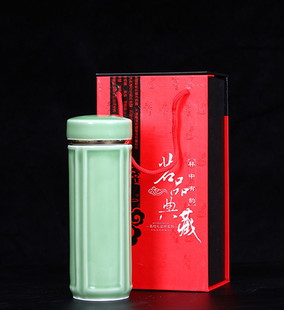 养生带盖【家居保温杯定制】-礼盒陶瓷保温杯订制