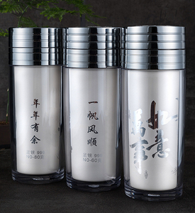 双层足银内胆杯【家居保温杯定制】-纯银保温杯制作